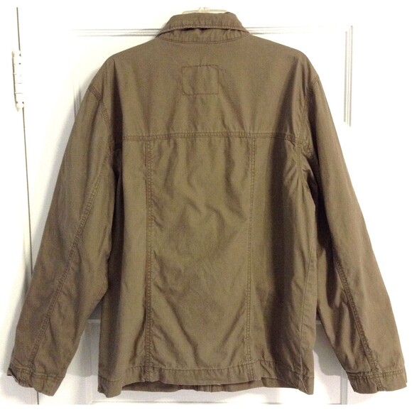 Vtg Levis Jacket Wn L Olive Green Coat Barn Chore Field Utility Cargo Canvas - Picture 4 of 10